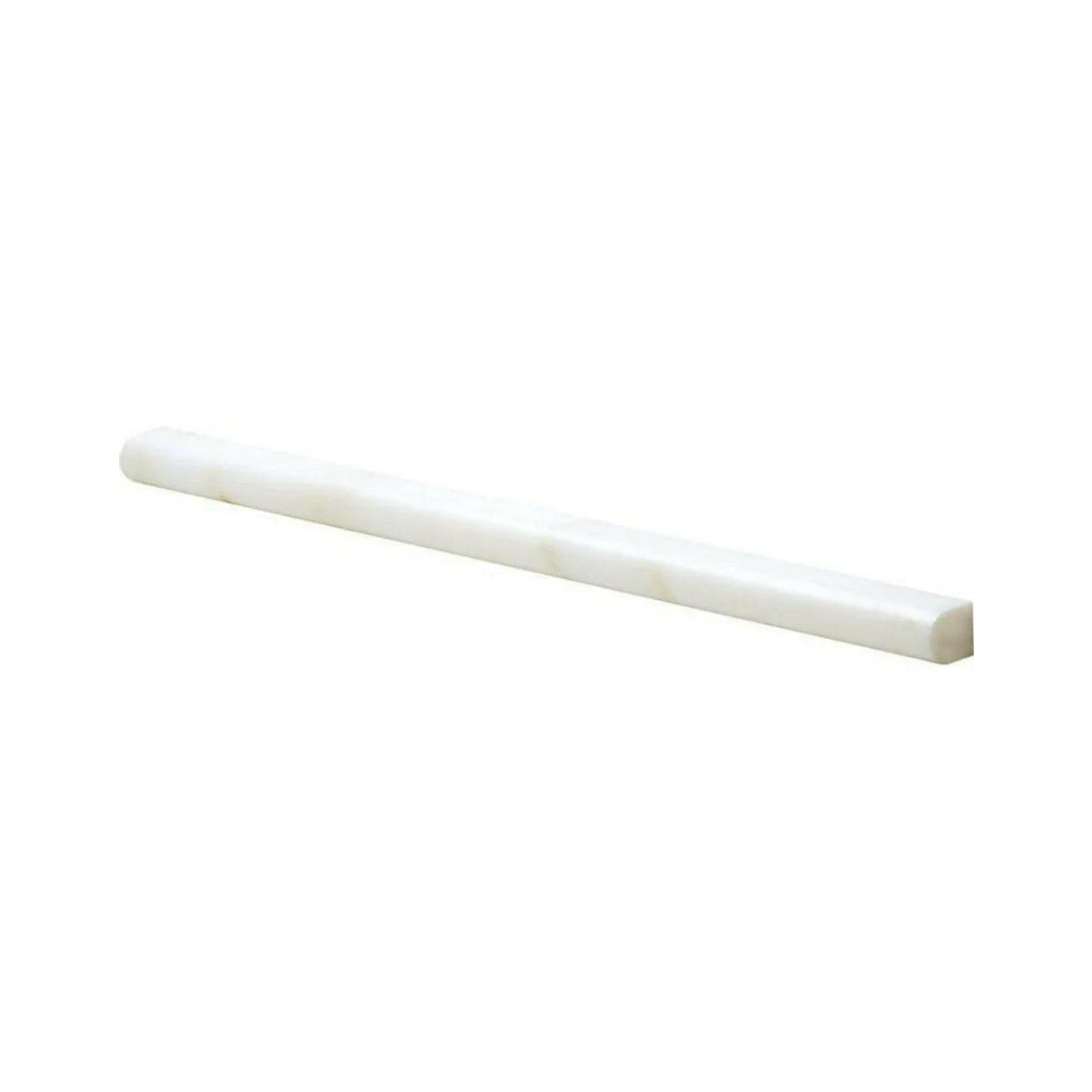 Afyon White Marble Polished 1/2x12 Pencil Liner - American Tile Depot