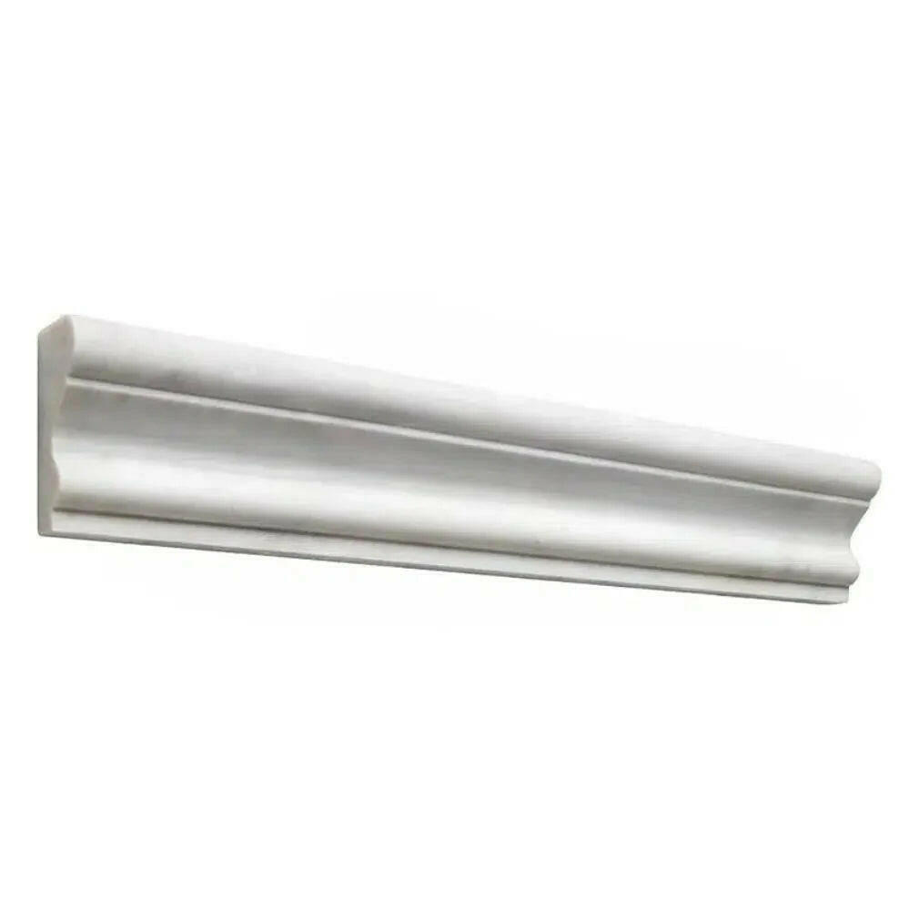 Afyon White Marble Polished 2x12 Milano Molding Trim Afyon White Marble Polished 2x12 Milano Molding Trim - American Tile Depot