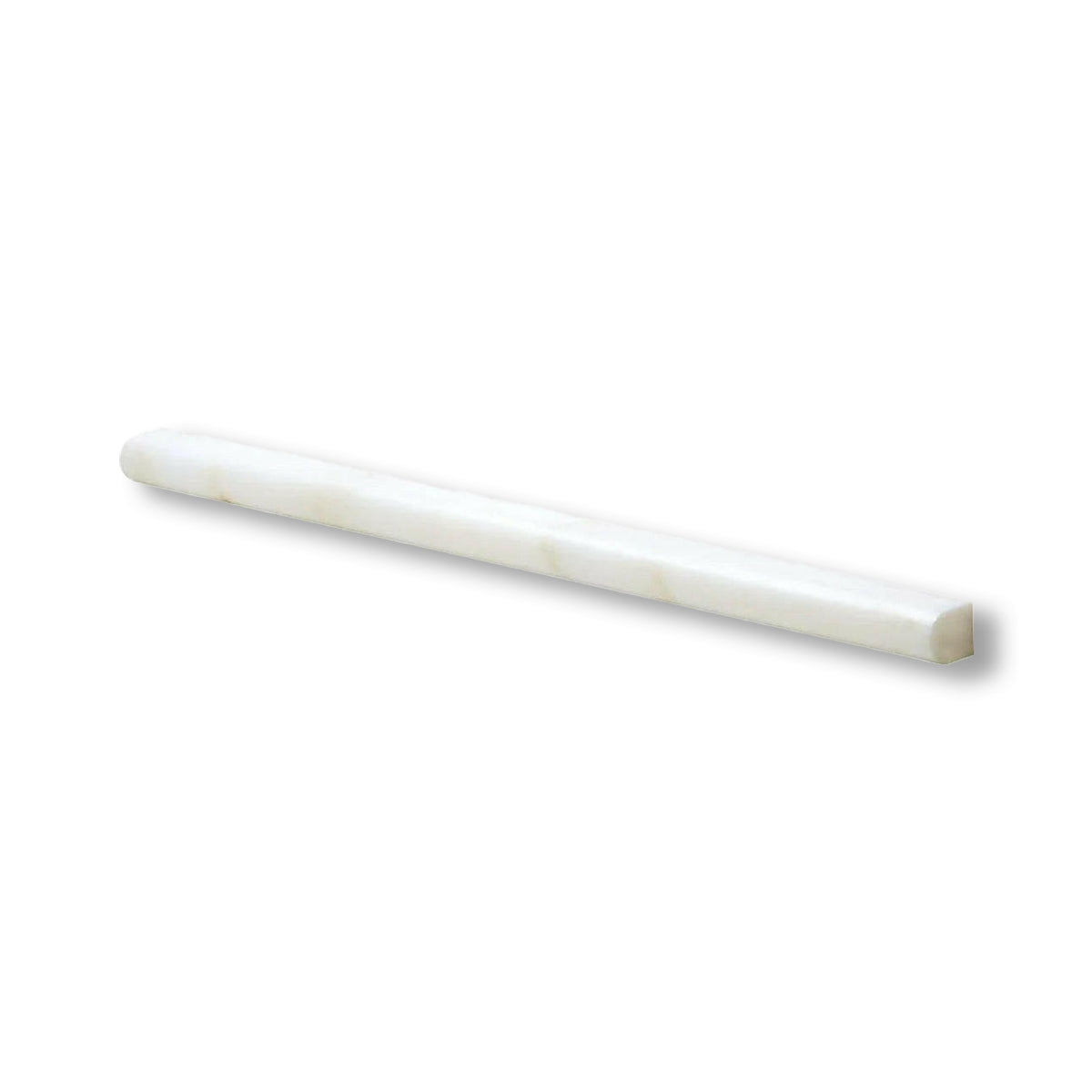 Afyon White Marble Polished 1/2x12 Pencil Liner - American Tile Depot