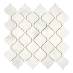 Afyon White Marble Polished Lantern Mosaic Tile Afyon White Marble Polished Lantern Mosaic Tile - American Tile Depot