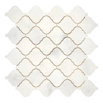 Afyon White Marble Polished Lantern Mosaic Tile Afyon White Marble Polished Lantern Mosaic Tile - American Tile Depot