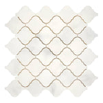 Afyon White Marble Polished Lantern Mosaic Tile Afyon White Marble Polished Lantern Mosaic Tile - American Tile Depot