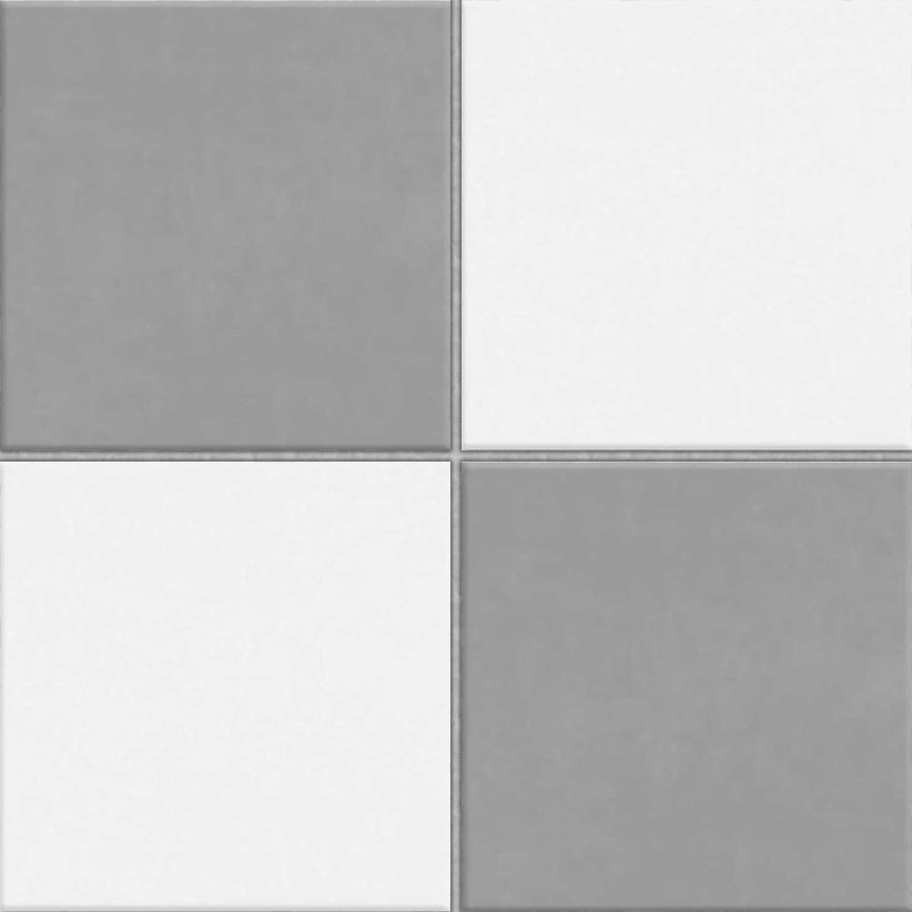 8x8 Checkerboard Tile - Alabaster Ash & Pearl Matte Ceramic