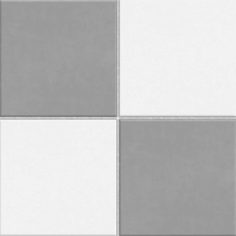 8x8 Checkerboard Tile - Alabaster Ash & Pearl Matte Ceramic