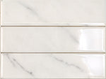 2x8 Lumina Bianco Glossy Marble Look Ceramic Tile 2x8 Lumina Bianco Glossy Marble Look Ceramic Tile - American Tile Depot