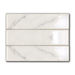 2x8 Lumina Bianco Glossy Marble Look Ceramic Tile 2x8 Lumina Bianco Glossy Marble Look Ceramic Tile - American Tile Depot