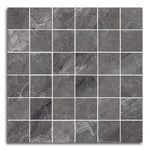 Apex Charcoal Natural Square Porcelain Mosaic Tile Apex Charcoal Natural Square Porcelain Mosaic Tile - American Tile Depot