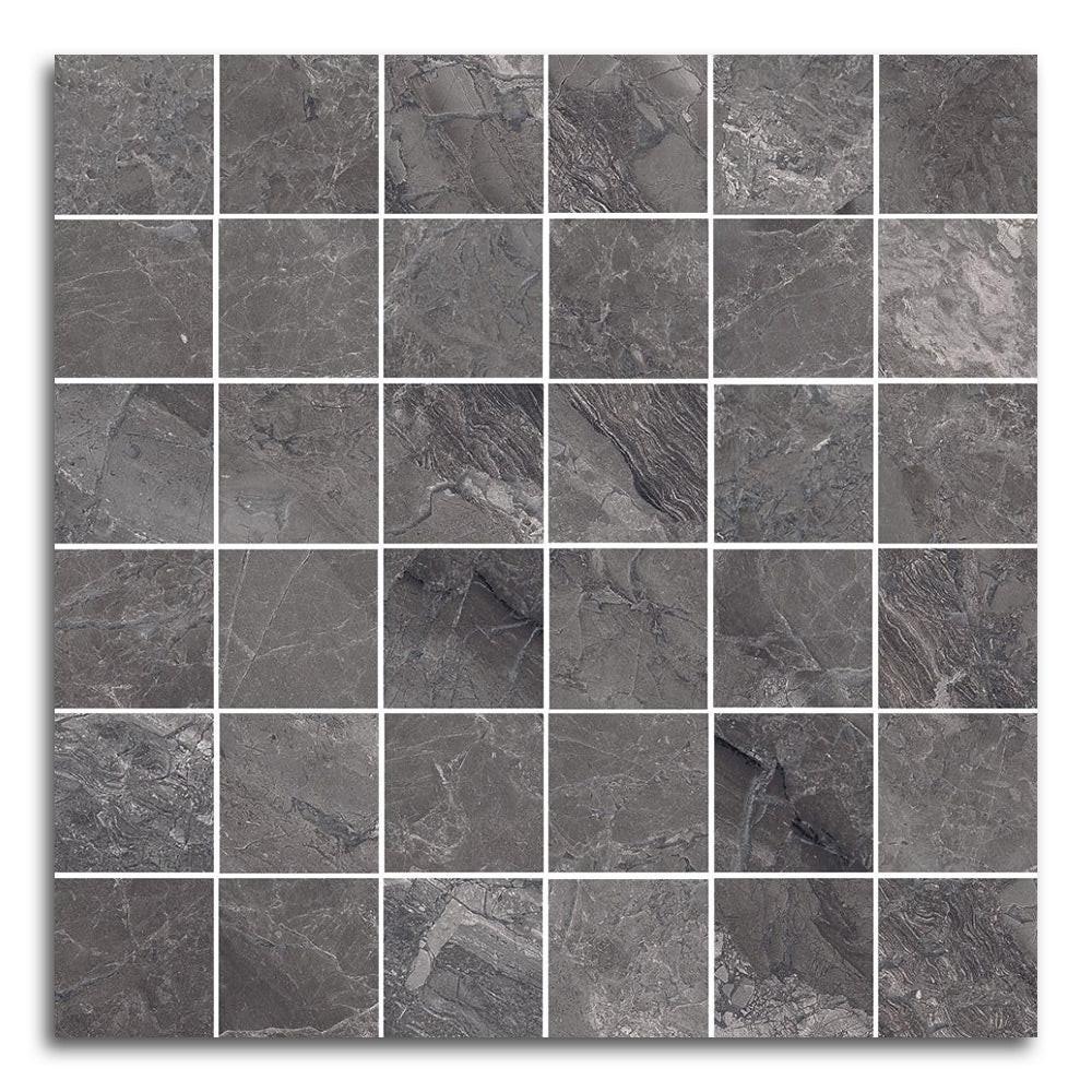 Apex Charcoal Natural Square Porcelain Mosaic Tile Apex Charcoal Natural Square Porcelain Mosaic Tile - American Tile Depot