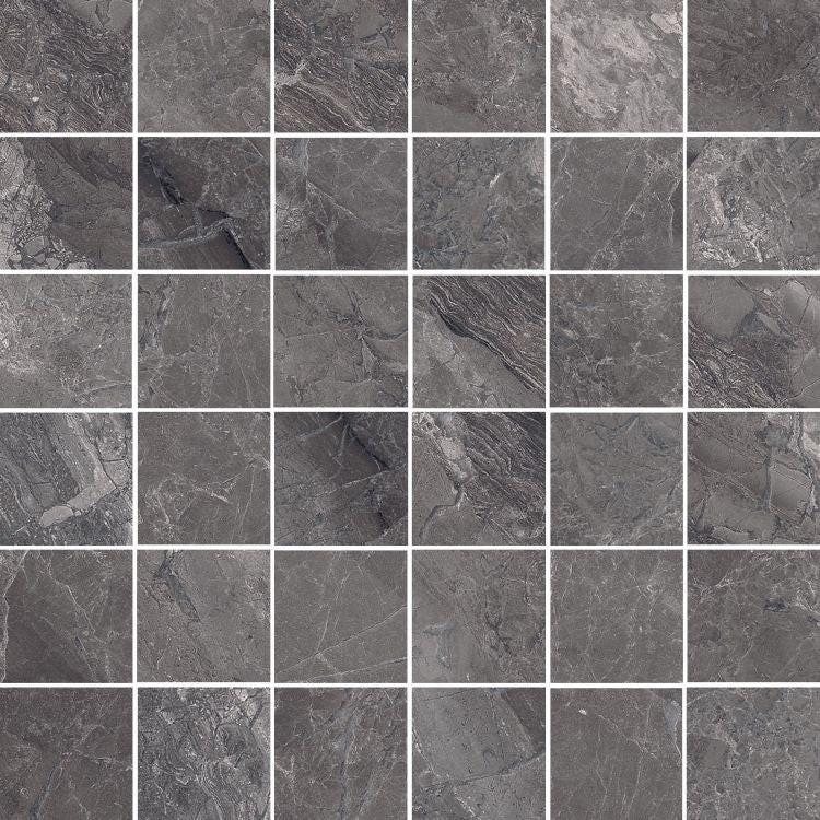 Apex Charcoal Natural Square Porcelain Mosaic Tile Apex Charcoal Natural Square Porcelain Mosaic Tile - American Tile Depot