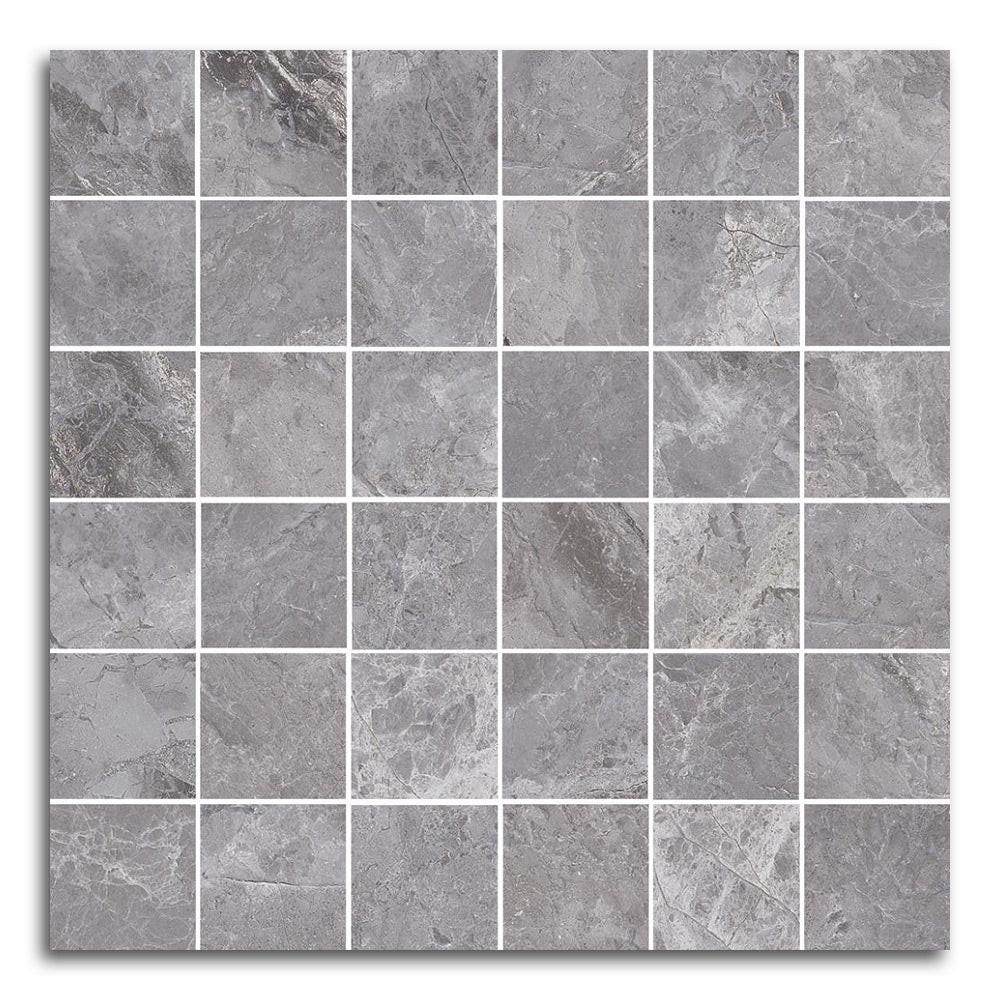 Apex Grey Naturale Square Porcelain Mosaic Tile Apex Grey Naturale Square Porcelain Mosaic Tile - American Tile Depot