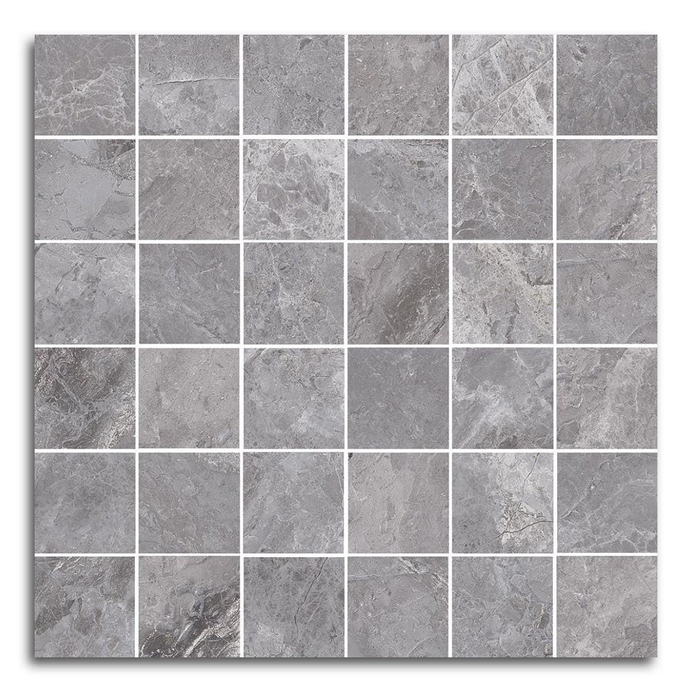 Apex Grey Naturale Square Porcelain Mosaic Tile Apex Grey Naturale Square Porcelain Mosaic Tile - American Tile Depot