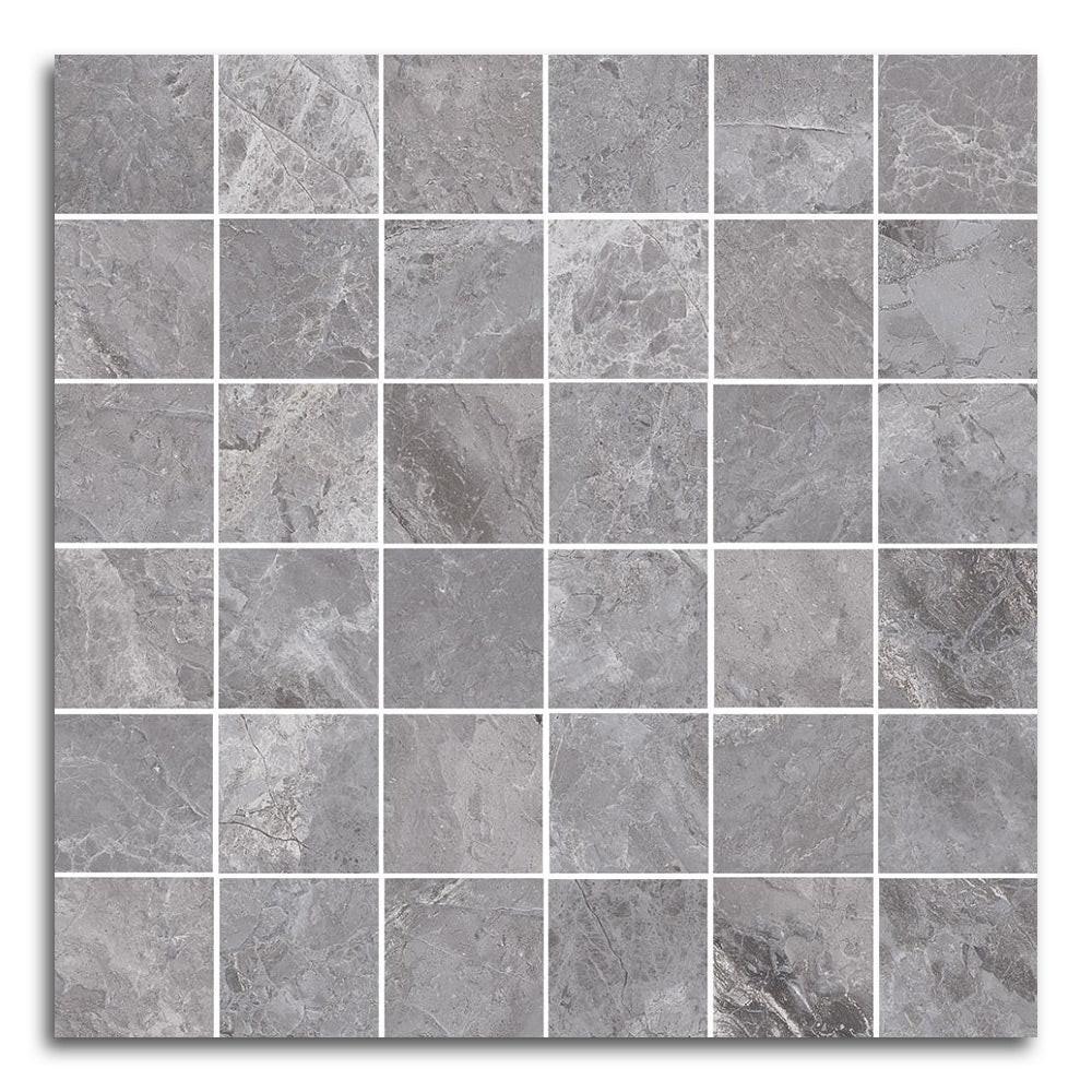 Apex Grey Naturale Square Porcelain Mosaic Tile Apex Grey Naturale Square Porcelain Mosaic Tile - American Tile Depot
