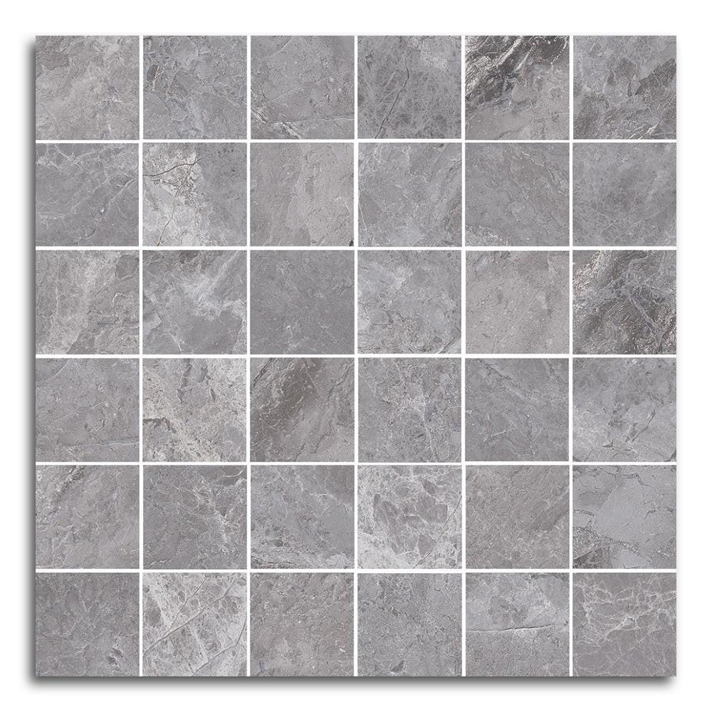 Apex Grey Naturale Square Porcelain Mosaic Tile Apex Grey Naturale Square Porcelain Mosaic Tile - American Tile Depot
