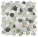 Athena Brigid Grassland Polished Pebble Marble Mosaic Tile