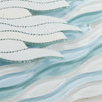 Aqua Iris Glossy Wave Glass Mosaic Tile - American Tile Depot