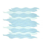 Aqua Sapphire Glossy Wave Glass Mosaic Tile Aqua Sapphire Glossy Wave Glass Mosaic Tile - American Tile Depot