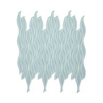 Aqua Turquoise Glossy Wave Glass Mosaic Tile - American Tile Depot
