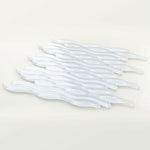 Aqua White Glossy Wave Glass Mosaic Tile Aqua White Glossy Wave Glass Mosaic Tile - American Tile Depot