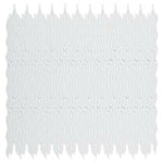Aqua White Glossy Wave Glass Mosaic Tile Aqua White Glossy Wave Glass Mosaic Tile - American Tile Depot