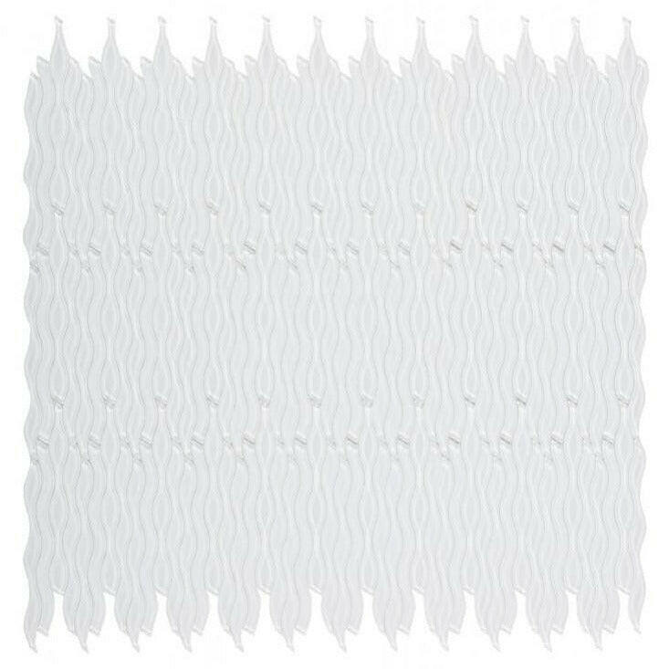 Aqua White Glossy Wave Glass Mosaic Tile Aqua White Glossy Wave Glass Mosaic Tile - American Tile Depot