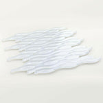 Aqua White Glossy Wave Glass Mosaic Tile Aqua White Glossy Wave Glass Mosaic Tile - American Tile Depot