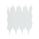Aqua White Glossy Wave Glass Mosaic Tile Aqua White Glossy Wave Glass Mosaic Tile - American Tile Depot