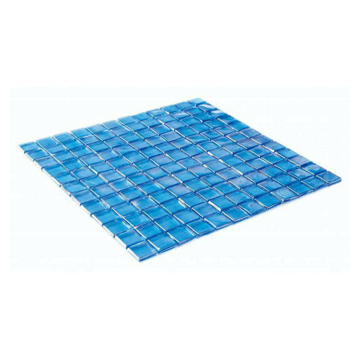 Aquarius Fancy Blue Square Glass Mosaic Tile Aquarius Fancy Blue Square Glass Mosaic Tile - American Tile Depot