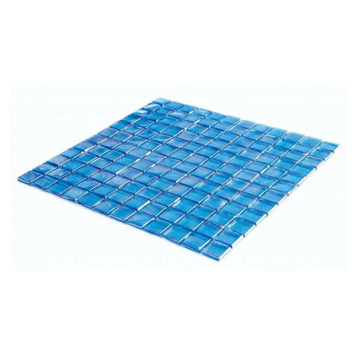Aquarius Fancy Blue Square Glass Mosaic Tile Aquarius Fancy Blue Square Glass Mosaic Tile - American Tile Depot