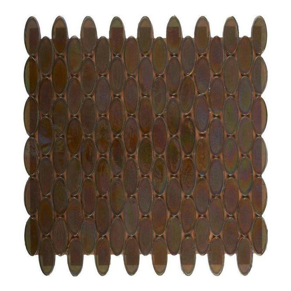 Aquarius Taupe Circular Glass Mosaic Tile Aquarius Taupe Circular Glass Mosaic Tile - American Tile Depot