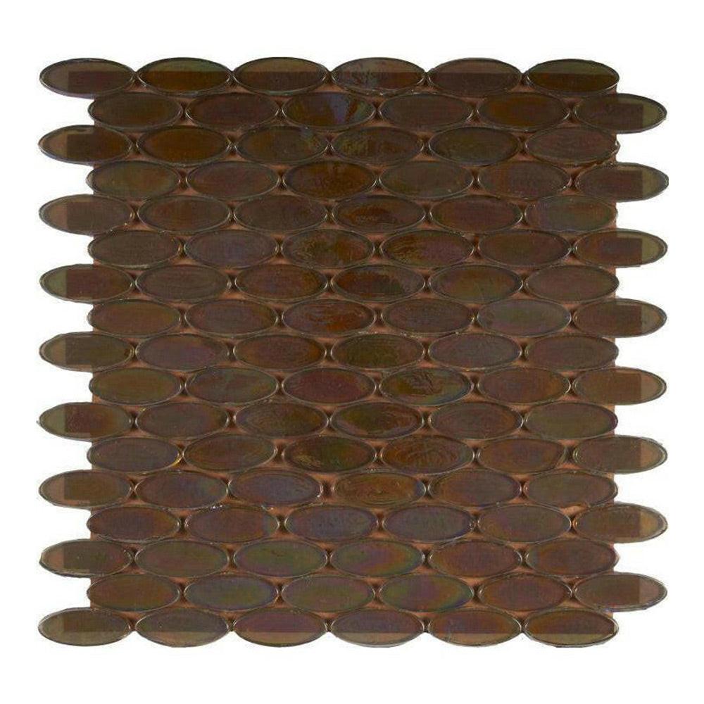 Aquarius Taupe Circular Glass Mosaic Tile Aquarius Taupe Circular Glass Mosaic Tile - American Tile Depot