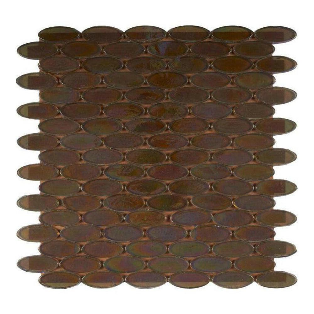 Aquarius Taupe Circular Glass Mosaic Tile Aquarius Taupe Circular Glass Mosaic Tile - American Tile Depot
