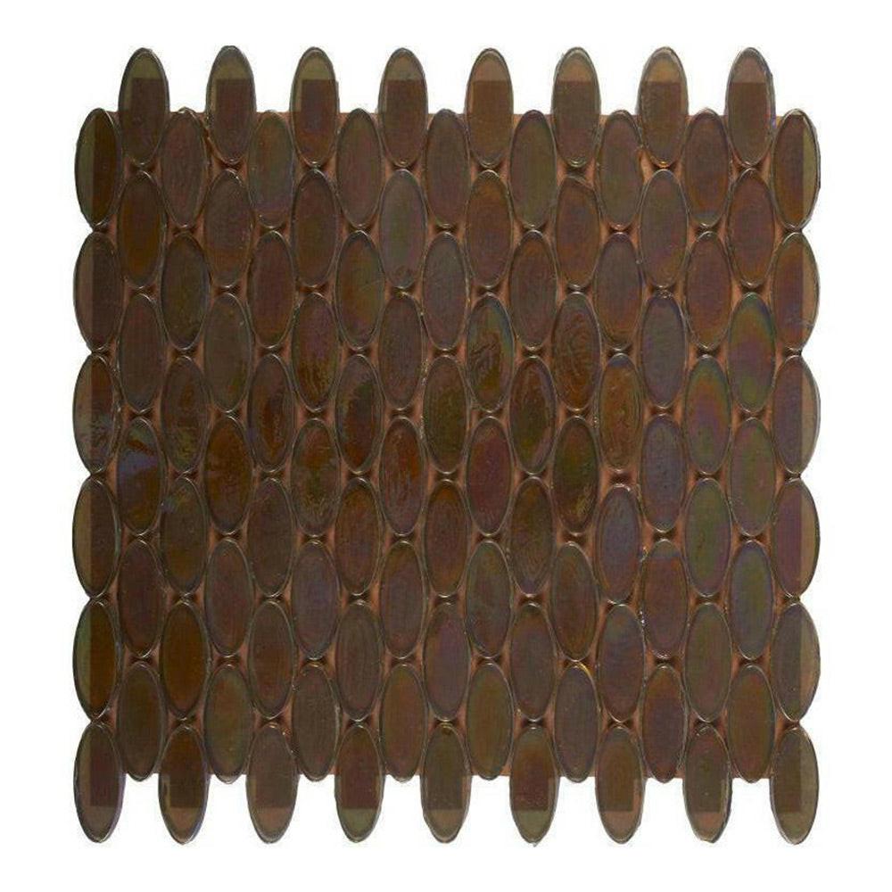 Aquarius Taupe Circular Glass Mosaic Tile Aquarius Taupe Circular Glass Mosaic Tile - American Tile Depot