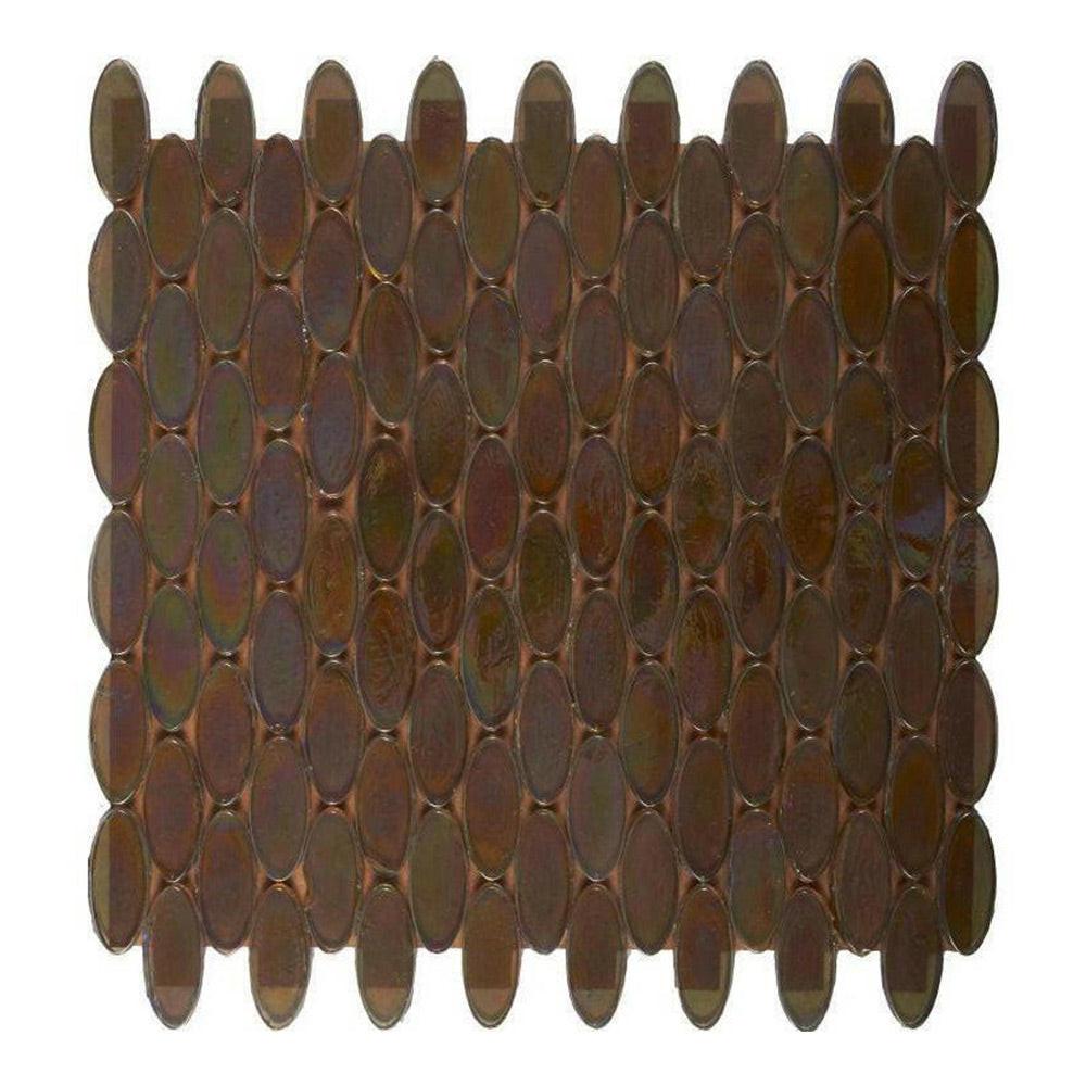 Aquarius Taupe Circular Glass Mosaic Tile Aquarius Taupe Circular Glass Mosaic Tile - American Tile Depot