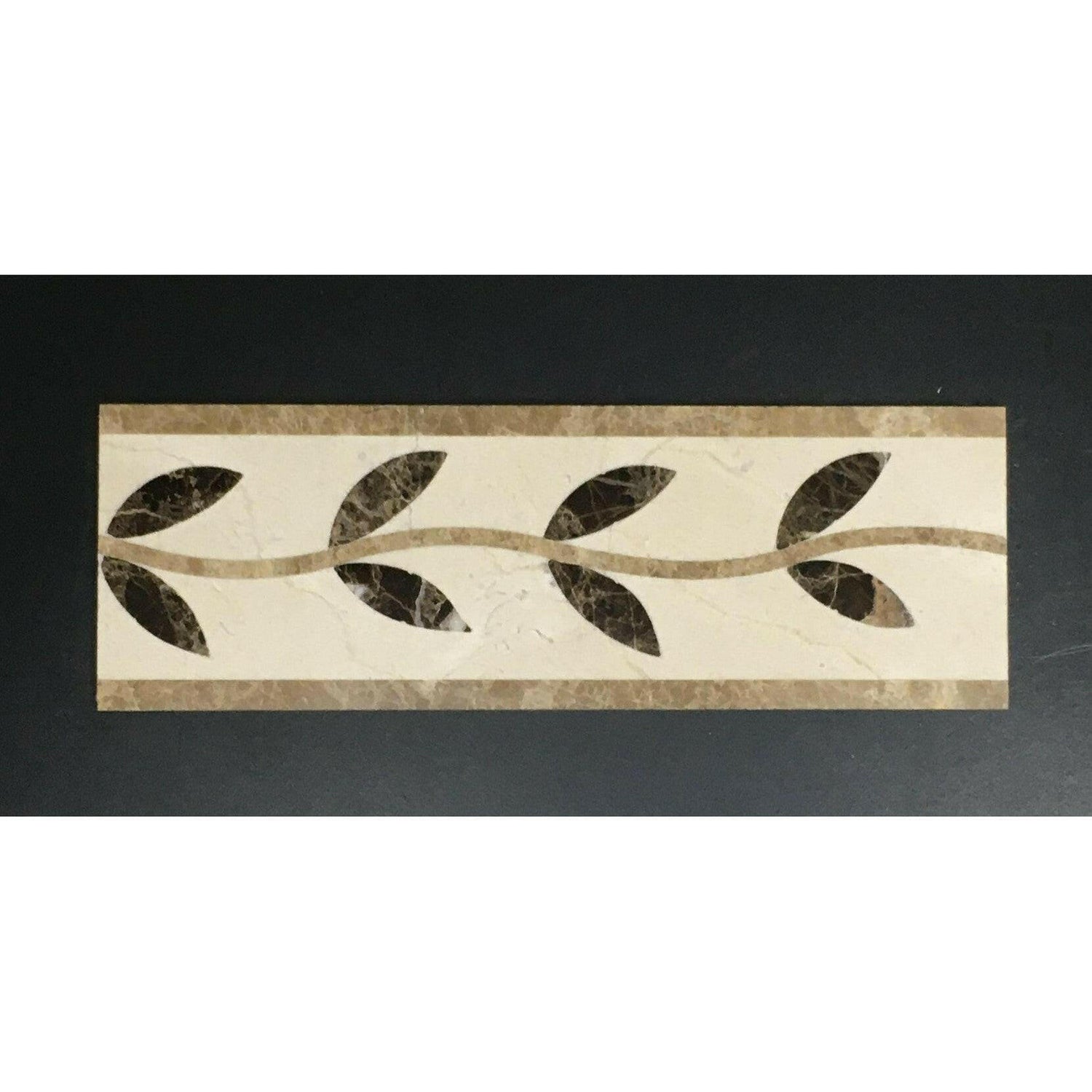 Aquielia 4x12 Marble Waterjet Border - Polished Aquielia 4x12 Marble Waterjet Border - Polished - American Tile Depot