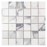 Archaic Argent Matte Square Porcelain Mosaic Tile - American Tile Depot