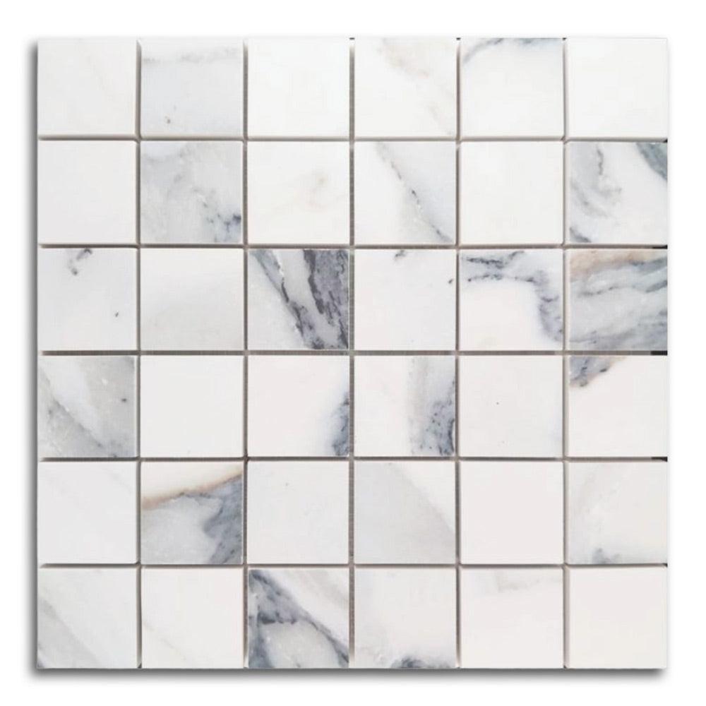 Archaic Argent Matte Square Porcelain Mosaic Tile Archaic Argent Matte Square Porcelain Mosaic Tile - American Tile Depot