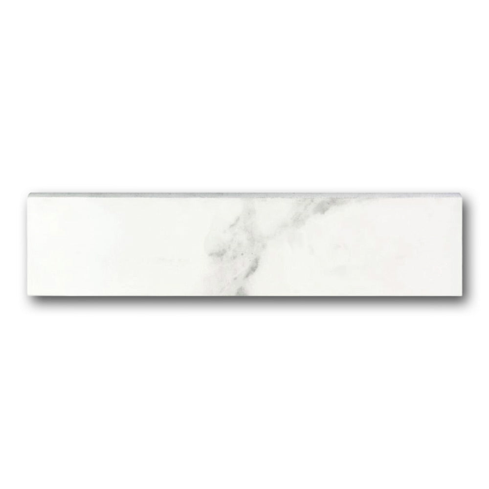 Archaic Blanc Glossy Bullnose 3x12 Molding Trim