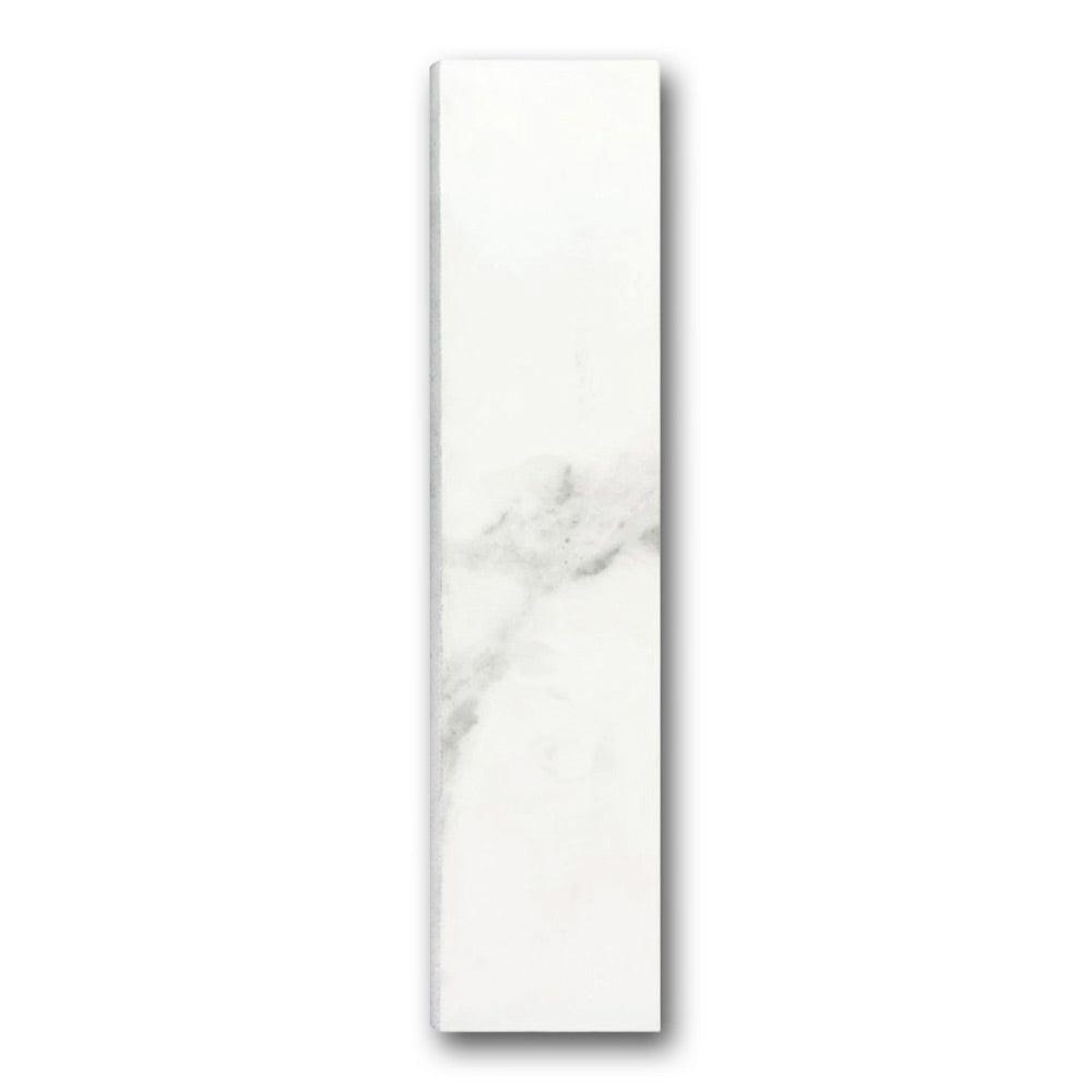 Archaic Blanc Glossy Bullnose 3x12 Molding Trim Archaic Blanc Glossy Bullnose 3x12 Molding Trim - American Tile Depot