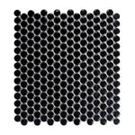 Array Black Porcelain Matte Penny Round Mosaic Tile Array Black Porcelain Matte Penny Round Mosaic Tile - American Tile Depot