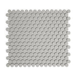 Array Gray Porcelain Glossy Penny Round Mosaic Tile Array Gray Porcelain Glossy Penny Round Mosaic Tile - American Tile Depot