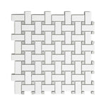 Array White & Gray Porcelain Matte Basketweave Mosaic Tile Array White & Gray Porcelain Matte Basketweave Mosaic Tile - American Tile Depot