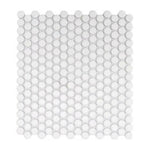 Array White Porcelain Matte Penny Round Mosaic Tile Array White Porcelain Matte Penny Round Mosaic Tile - American Tile Depot
