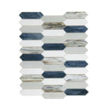 Arrow Beach Elongated Hexagon Glass Mosaic Tile Arrow Beach Elongated Hexagon Glass Mosaic Tile - American Tile Depot
