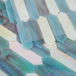 Arrow Sky Elongated Hexagon Glass Mosaic Tile Arrow Sky Elongated Hexagon Glass Mosaic Tile - American Tile Depot