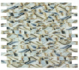 2 x 6 Aesthetic Onyx Mauna Subway Brick Glass Mosaic Wall Tile
