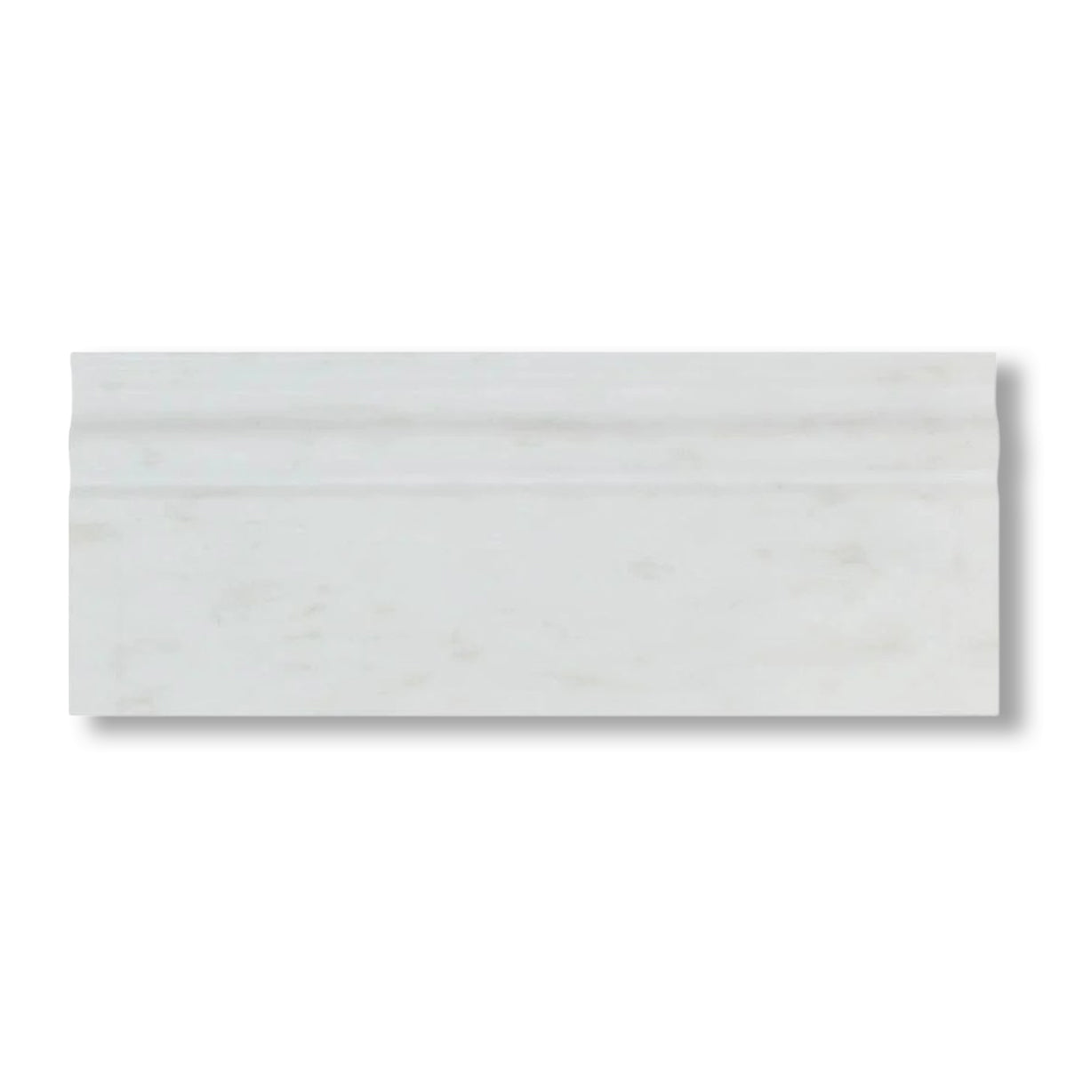 Oriental White / Asian Statuary Marble Polished Baseboard Trim Molding - American Tile Depot