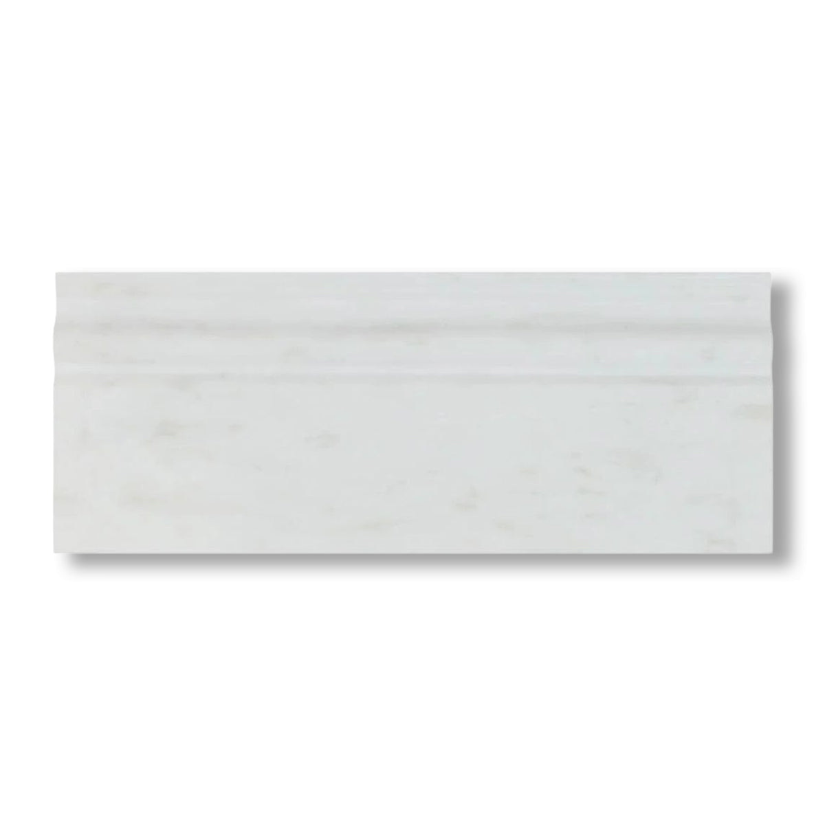 Oriental White / Asian Statuary Marble Polished Baseboard Trim Molding - American Tile Depot