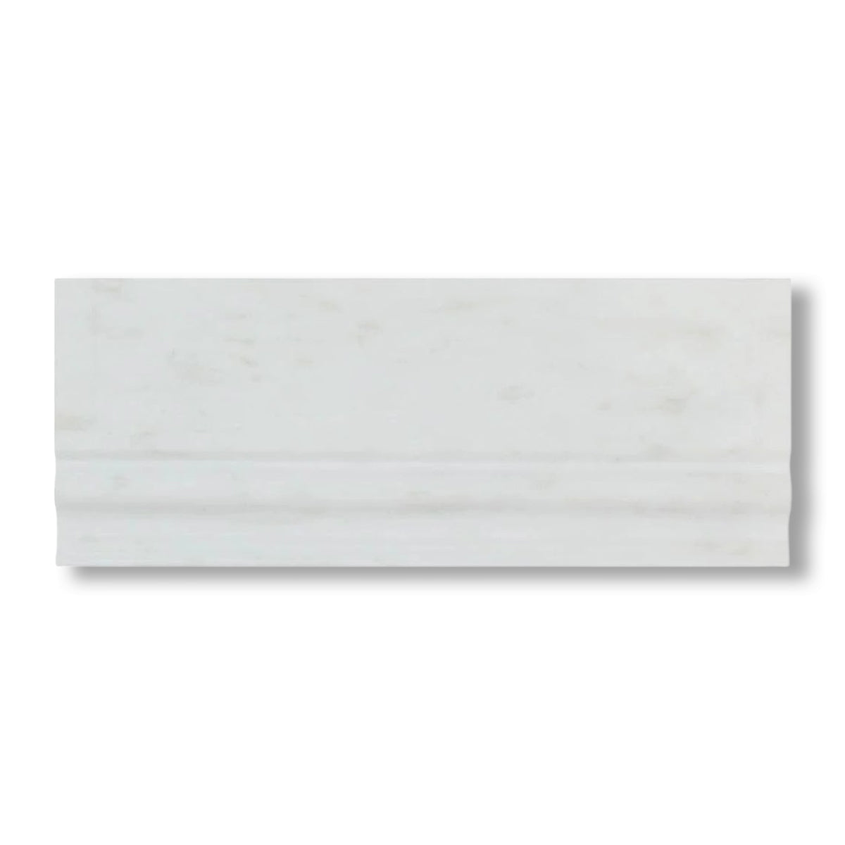 Oriental White / Asian Statuary Marble Polished Baseboard Trim Molding - American Tile Depot