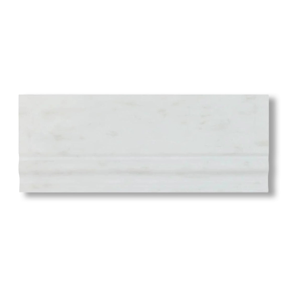 Oriental White / Asian Statuary Marble Polished Baseboard Trim Molding - American Tile Depot
