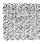 Aster Wild Blue Flower Marble Mosaic Tile - American Tile Depot